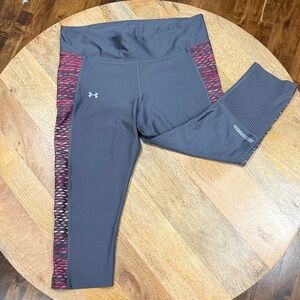 Under Armour Charcoal and Red Patterned Leggings